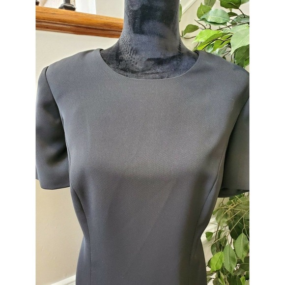 VTG Charter Club Black Polyester Round Neck Half Sleeve Knee Length Dress 14W - Picture 5 of 12